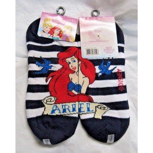 1 Pair Kid's Disney Princess Ariel Ankle Socks Size 9-11